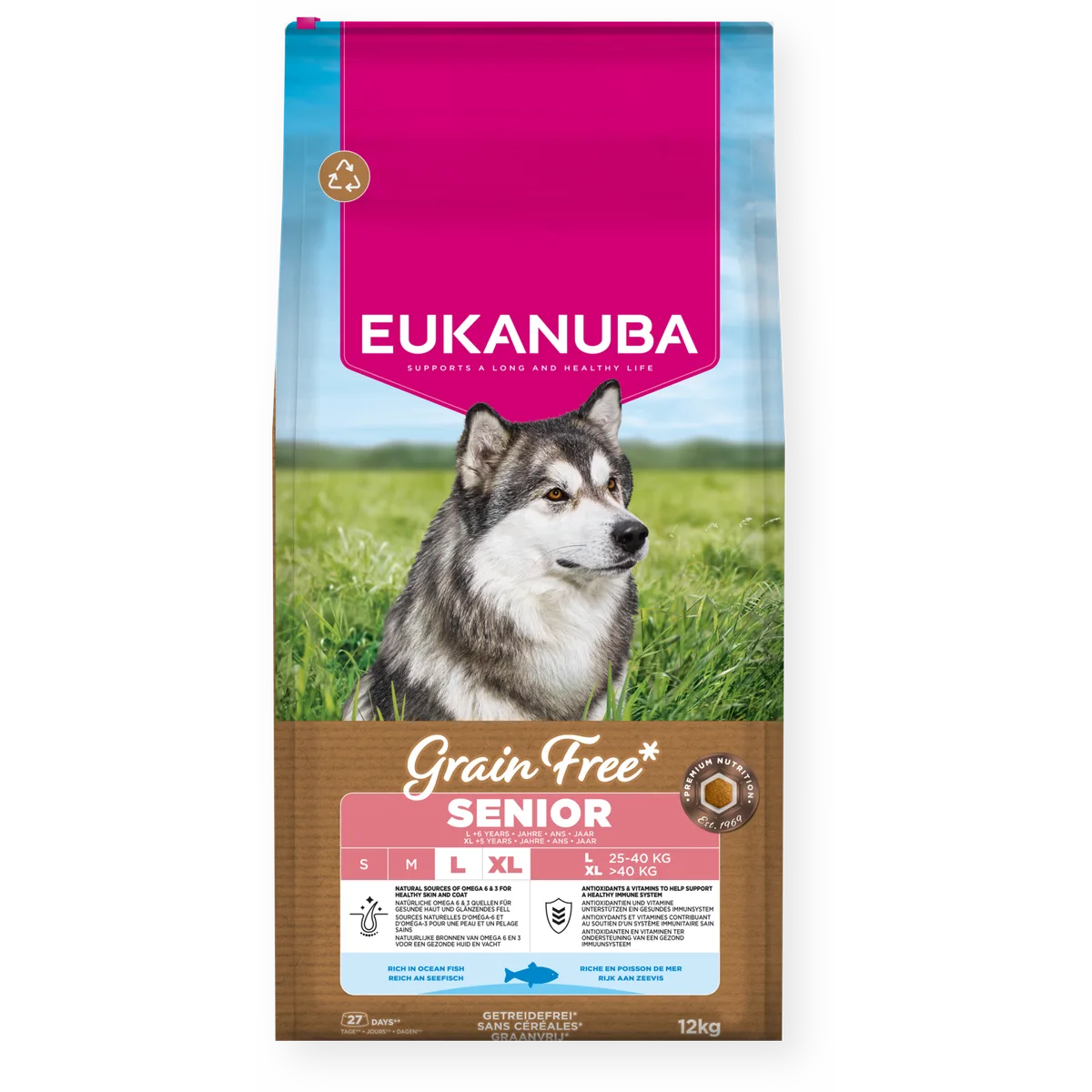 Eukanuba Grain Free Senior Large Breed Ocean Fish