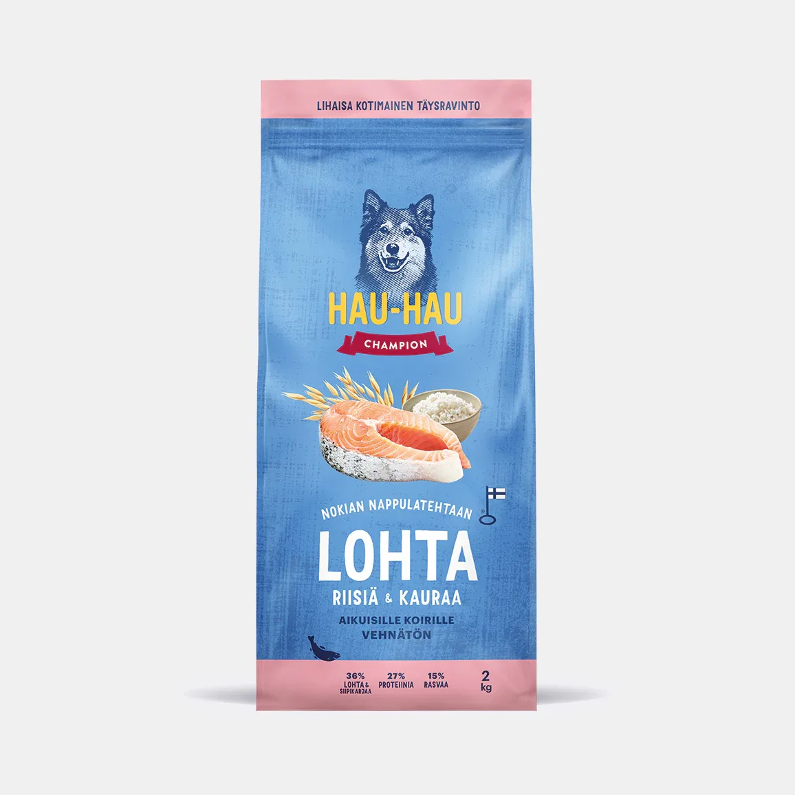 Hau-Hau Champion Salmon Rice Oat Adult Dry Food