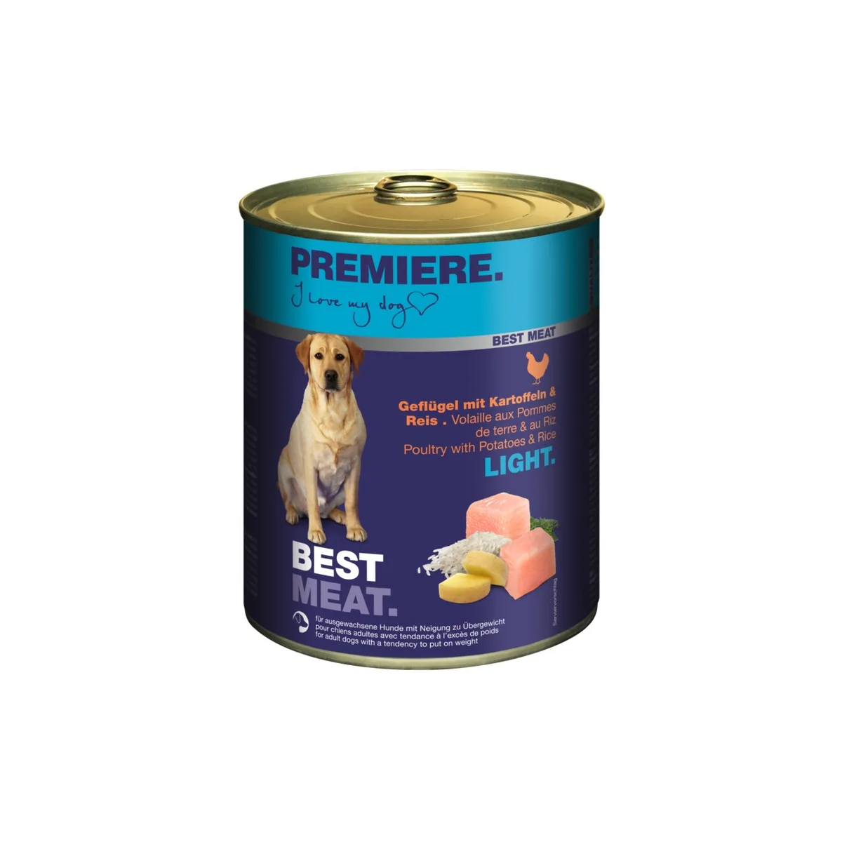 PREMIERE Best Meat Light Nassfutter Hund, Adult, Geflügel und Reis