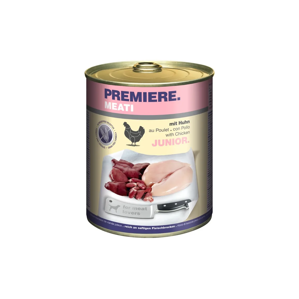 PREMIERE Meati Nassfutter Hund, Junior, mit Huhn