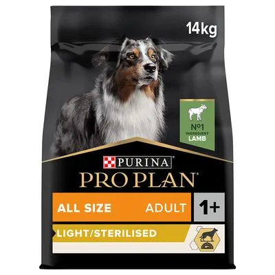 Purina Pro Plan All sizes Adult Light Sterilised Lamm