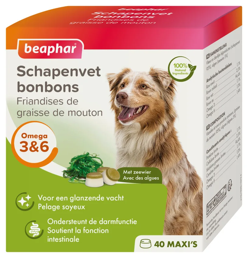 beaphar friandises à la graisse de mouton et aux algues - 1