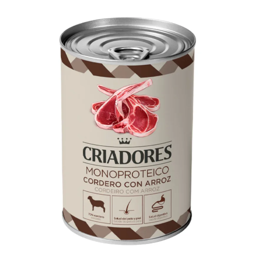 Criadores Monoproteico Cordero y Arroz lata