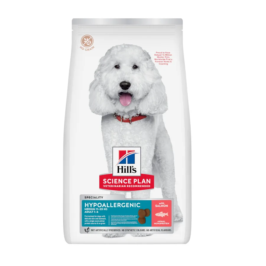 Hill's Science Plan Science Plan Adult Medium Hypoallergenic Salmón pienso