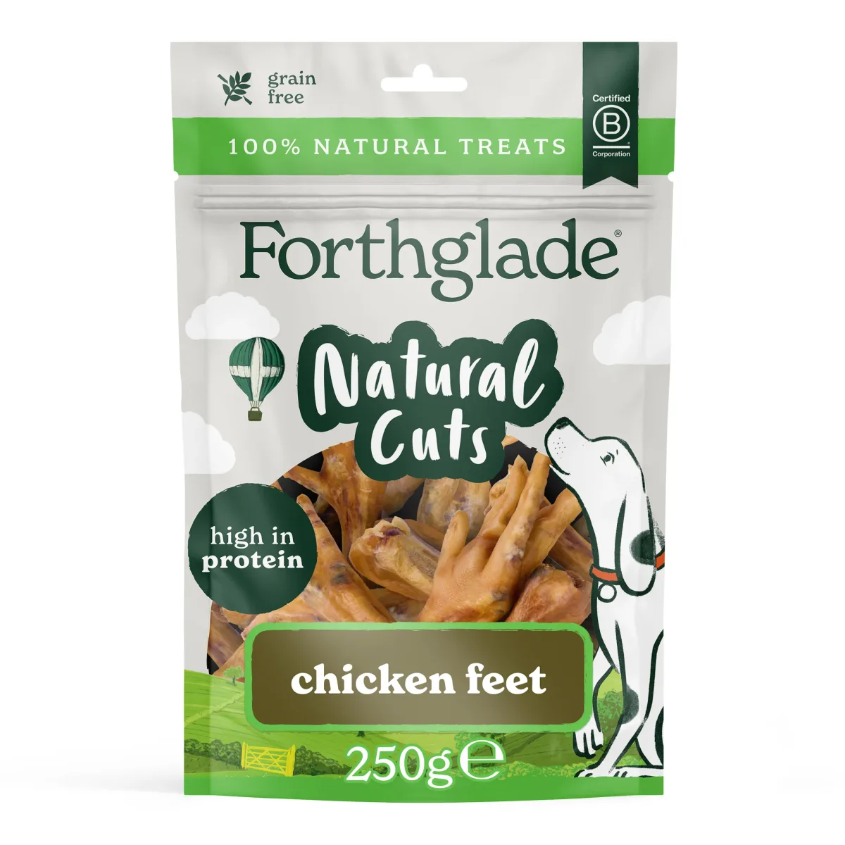 Forthglade Natural Cuts Air Dried Chicken Feet - Meaty