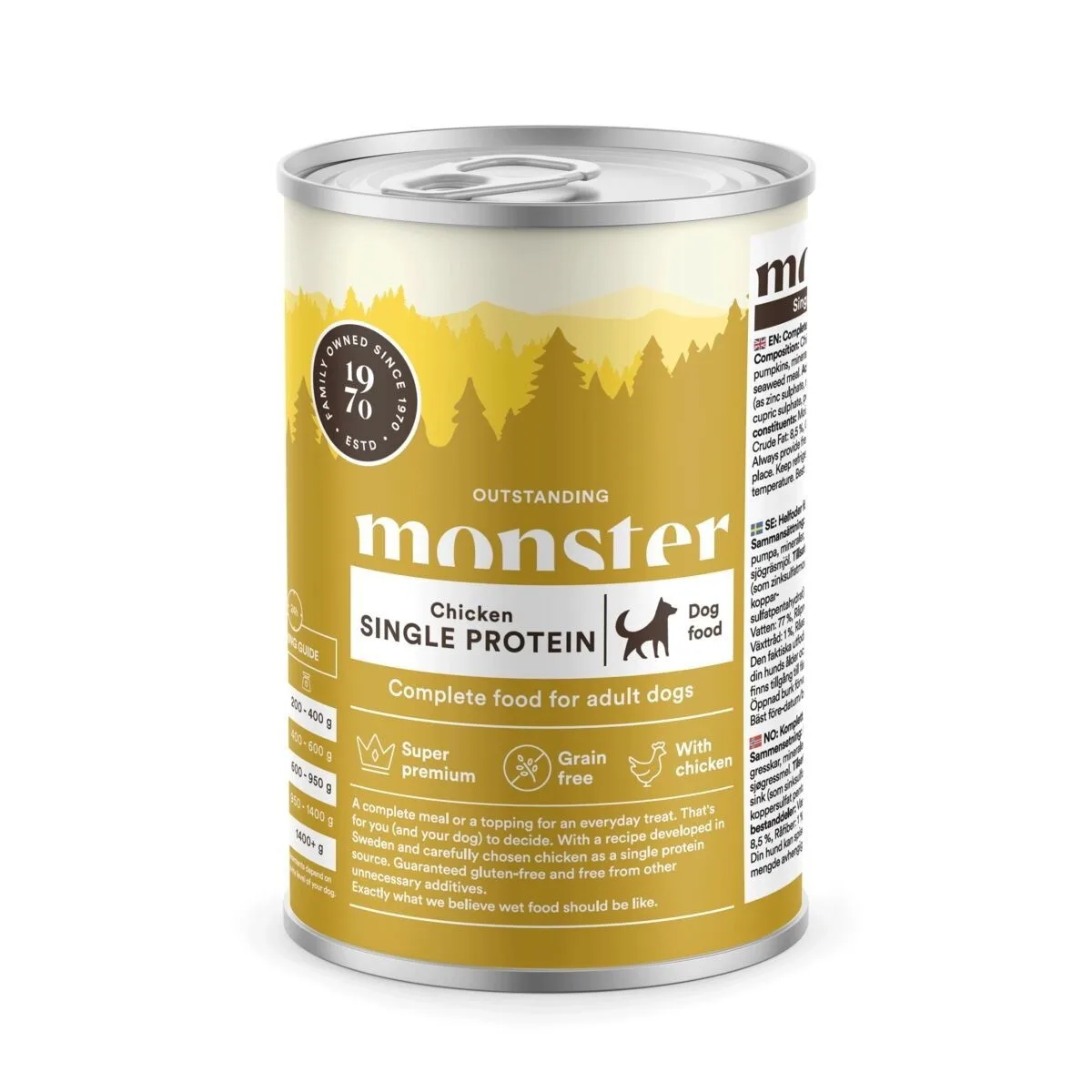 Monster Dog Adult Single Protein Chicken