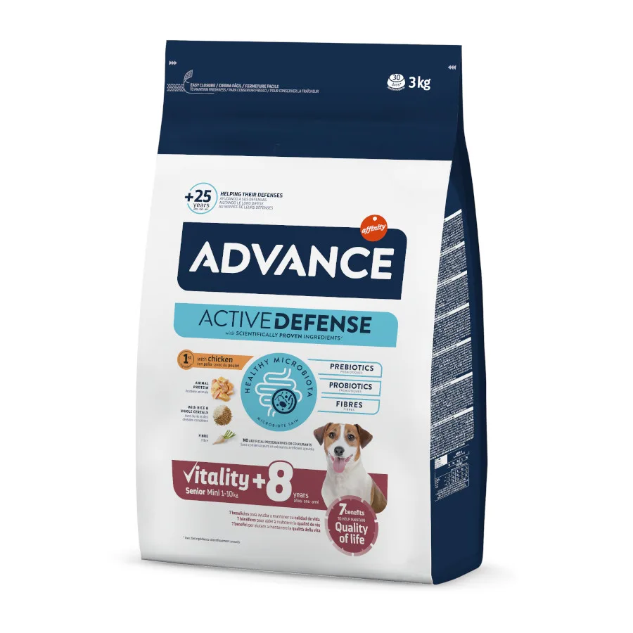 Affinity Advance Advance Senior Mini +8 Pollo y Arroz pienso para perros