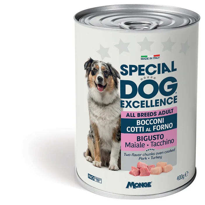 Monge Special Dog Excellence Bocconi Bigusto Maiale e Tacchino