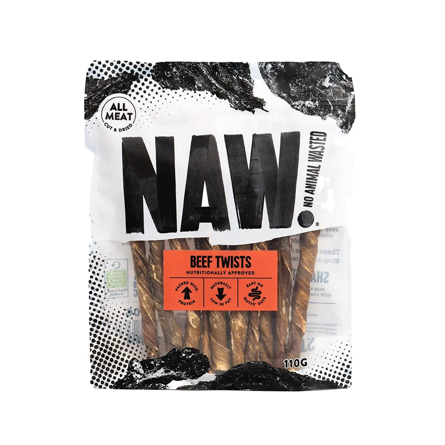 NAW Beef Bladder Twists Natural Dog Treats