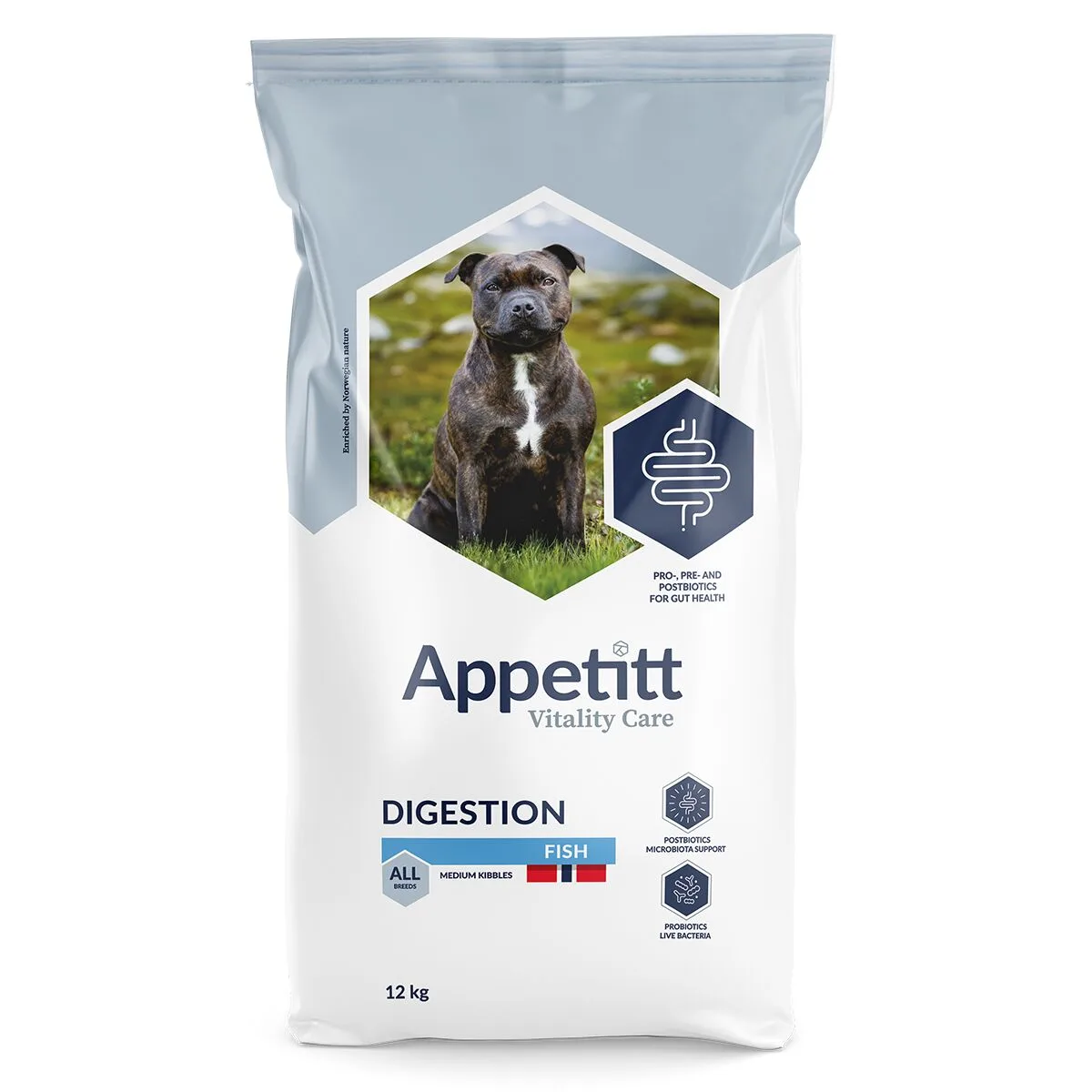 Appetitt Vitality Care Digestion Fish M/L Torrfoder till Hund