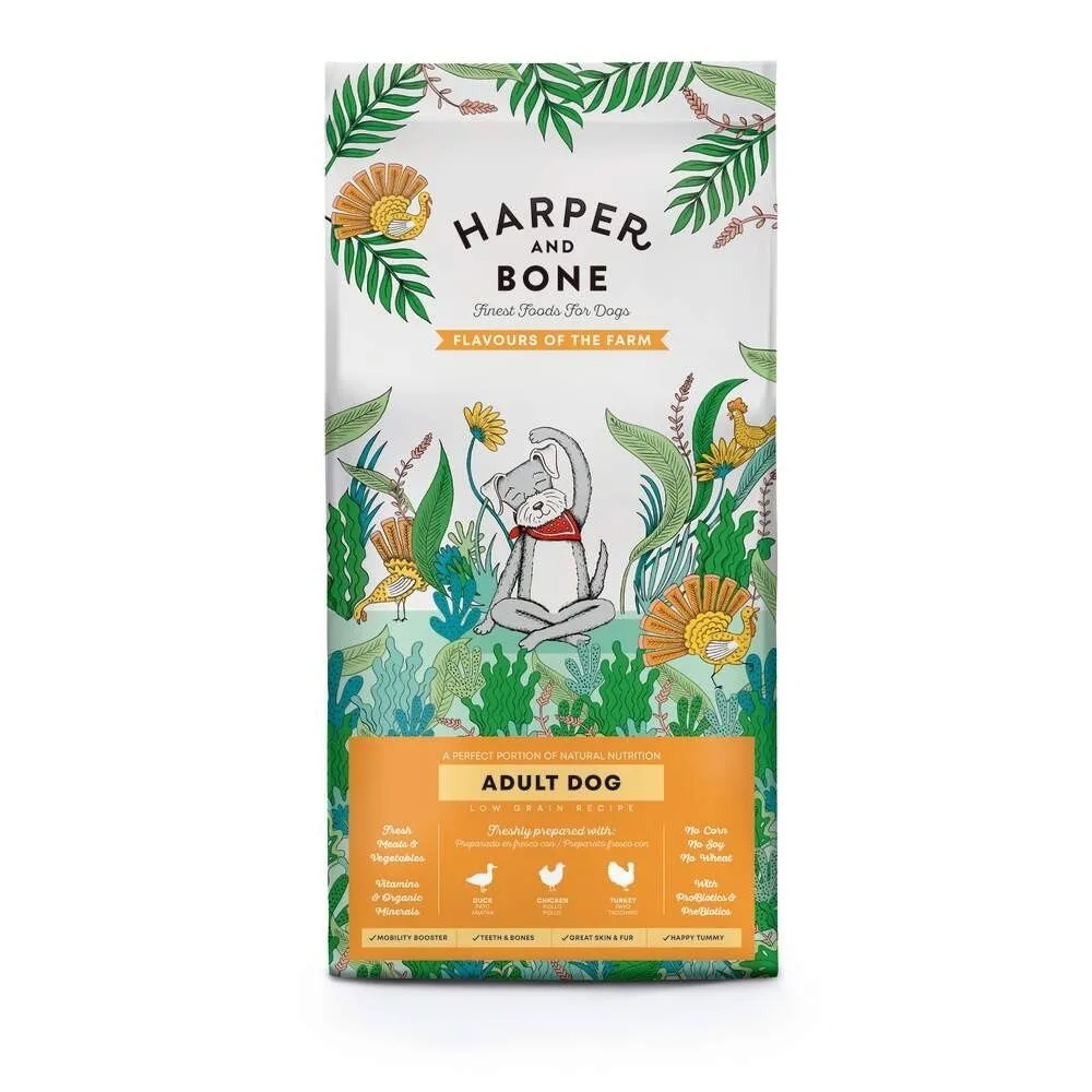 Harper and Bone Harper & Bone Dog Adult Medium/Large Flavours Farm