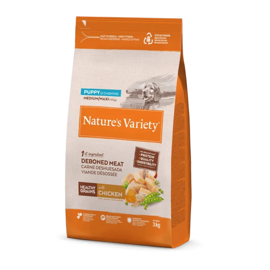Nature's Variety Healthy Grains Puppy Medium Maxi Pollo