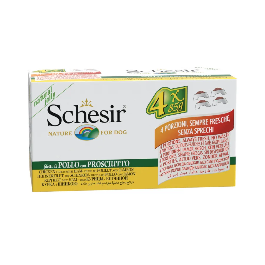 Schesir Adult pollo con jamón lata