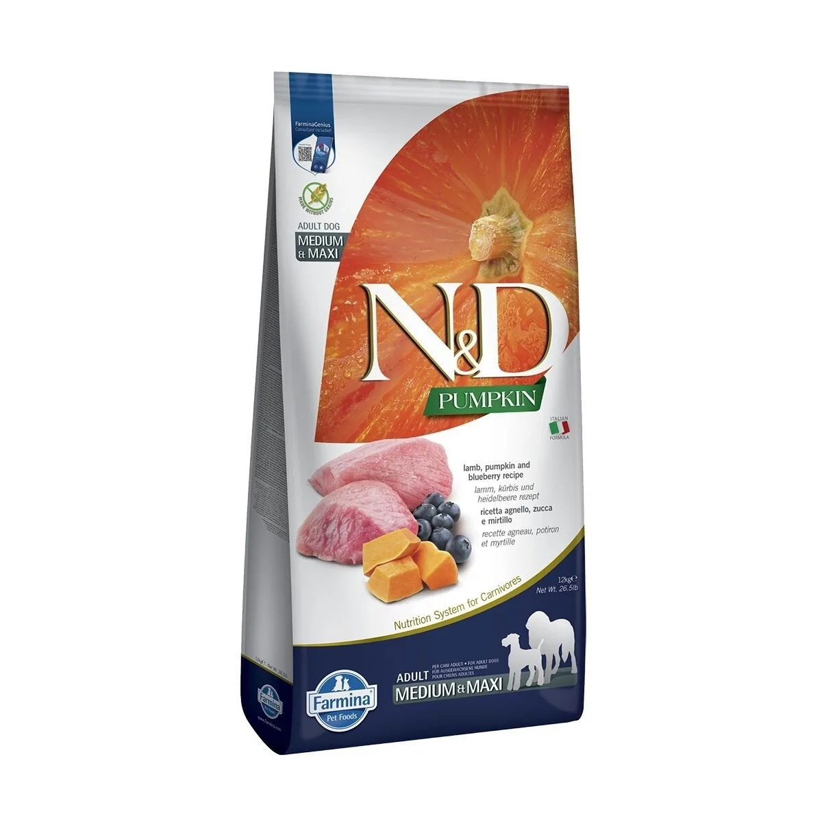 Farmina N&D Pumpkin Dog Lamb & Blueberry M/L