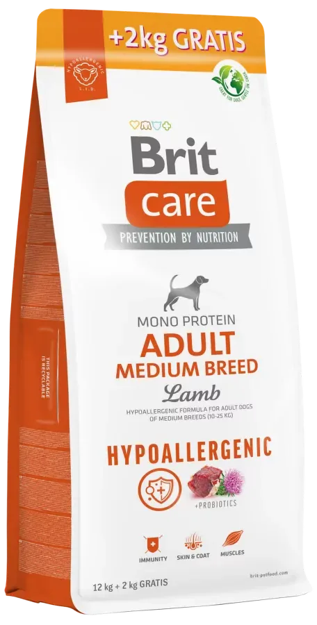 Brit Care Dog Hypoallergenic Adult Medium Breed 12+