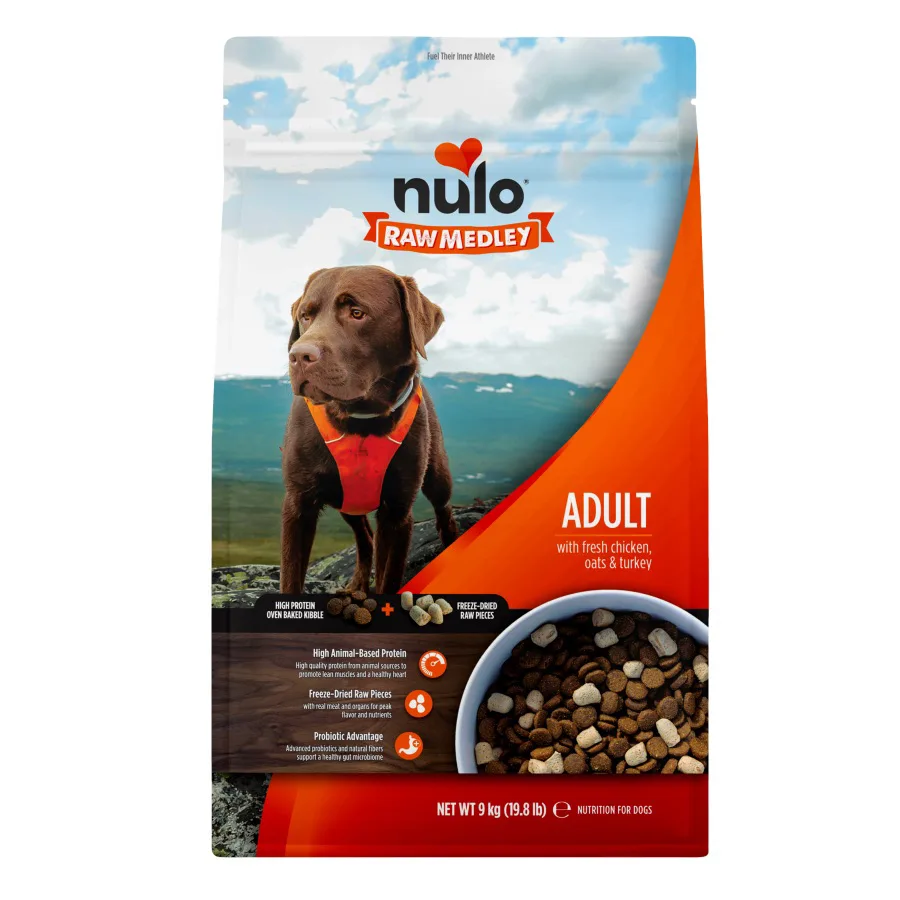 Nulo Raw Medley Adult Dry Dog Food with Fresh Chicken Oats & Turkey