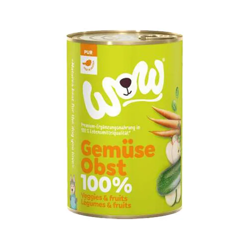 WOW ! PURE 100% Dog Food - Vegetables and Fruit - Canned