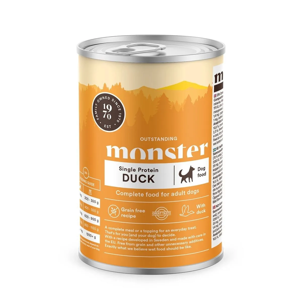 Monster Dog Adult Single Protein Duck