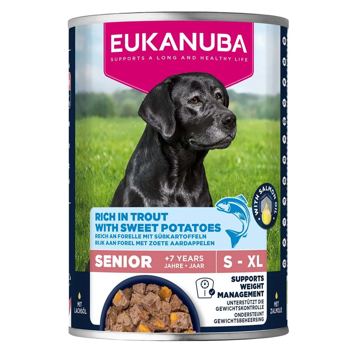 Eukanuba Dog Wet Senior Trout with Sweet Potatoes Våtfoder till Hund
