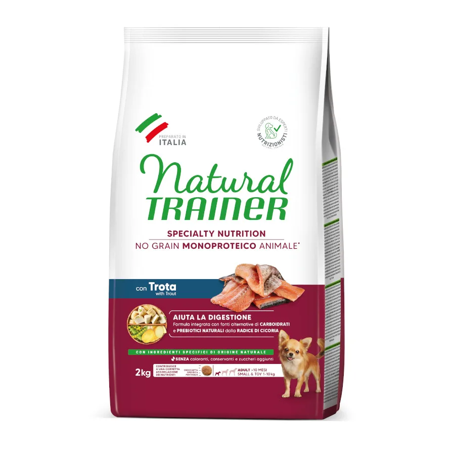 Natural Trainer Small & Toy Sensitive No Grain Monoproteico Trucha