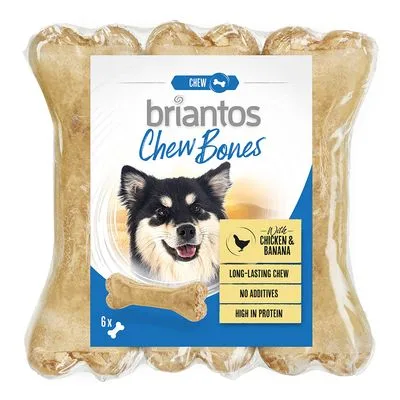Briantos Chew Bones med kyckling & banan för hundar