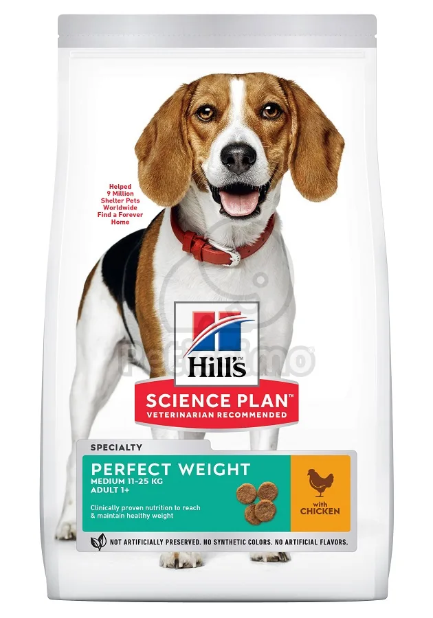 Hill's Science Plan Science Plan Adult Perfect Weight Medium száraz kutyatáp