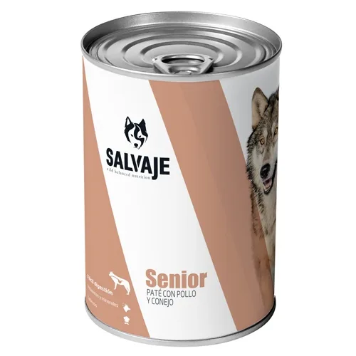 Salvaje Senior Pollo y Conejo en paté