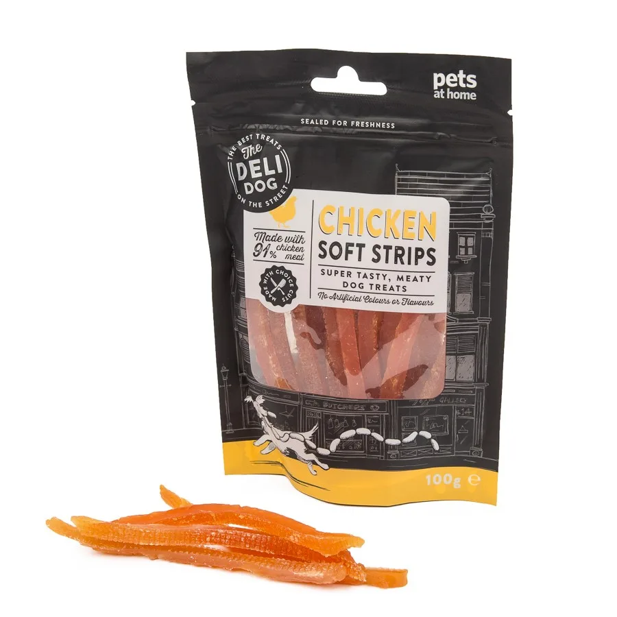 The Deli Dog Chicken Soft Strips Dog Treats