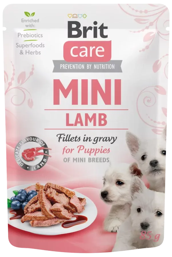 Brit Care Mini Puppy Lamb fillets in gravy