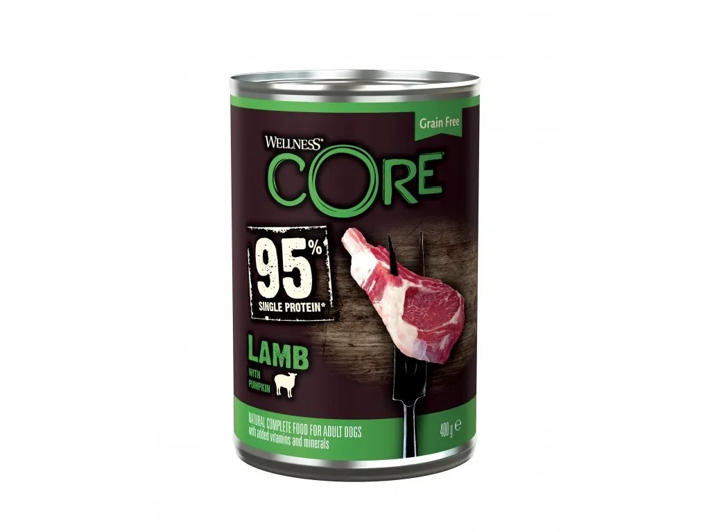 Wellness Core Wellness Dog konzerva 95 % jehněčí s dýní