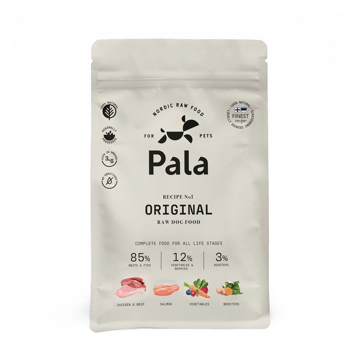 Pala #1 Original Lufttorkad Spannmålsfri Hundmat