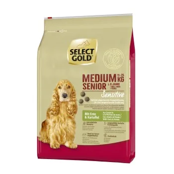 SELECT GOLD Sensitive Croquettes Chien Senior Medium Canard aux pommes de terre