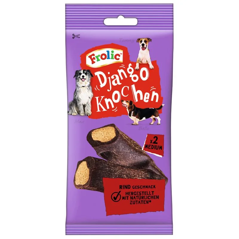 Hundgodis Tuggben Frolic Django ben för mellanstora hundar