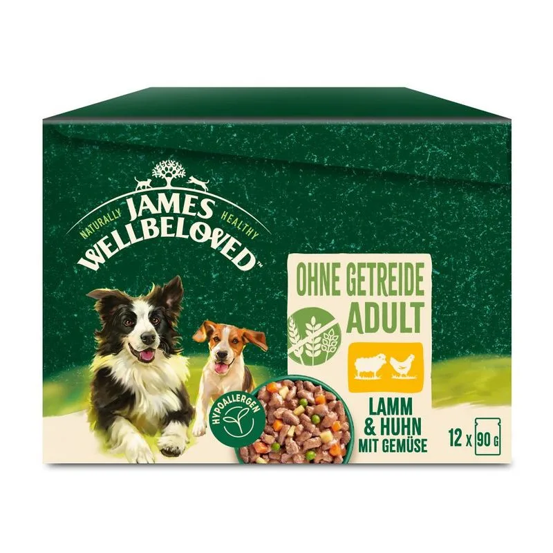 James Wellbeloved Grain Free Hypoallergenic lamm & kyckling med grönsaker