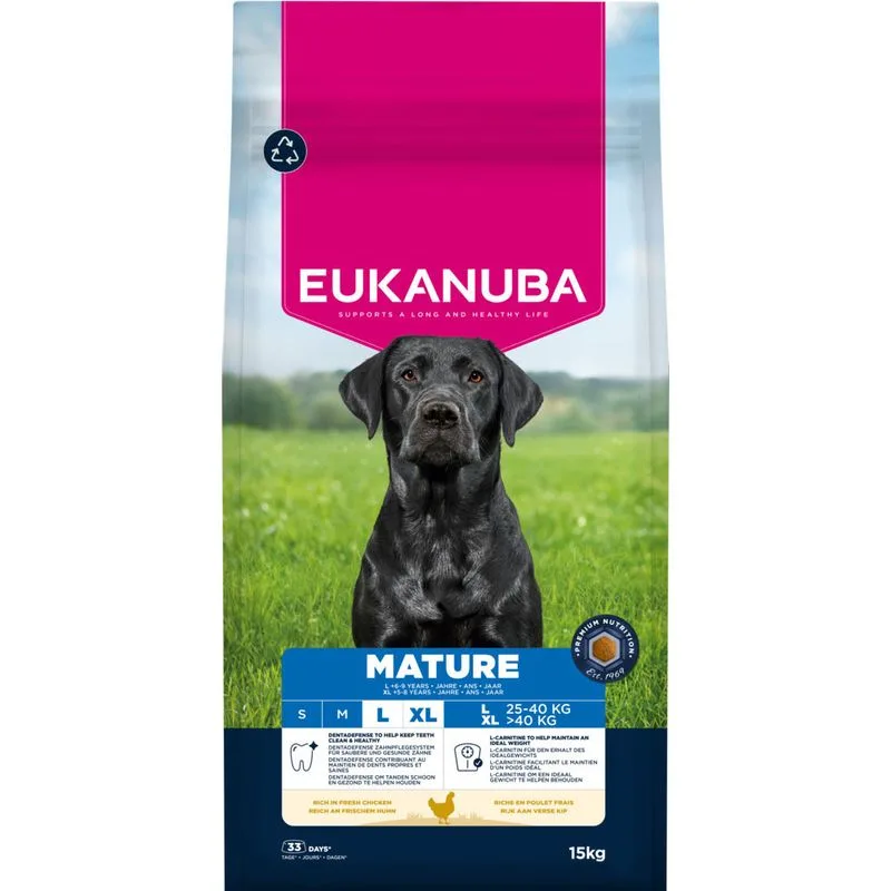 Eukanuba Premium Nutrition Mature Large & Giant Breed piščanec