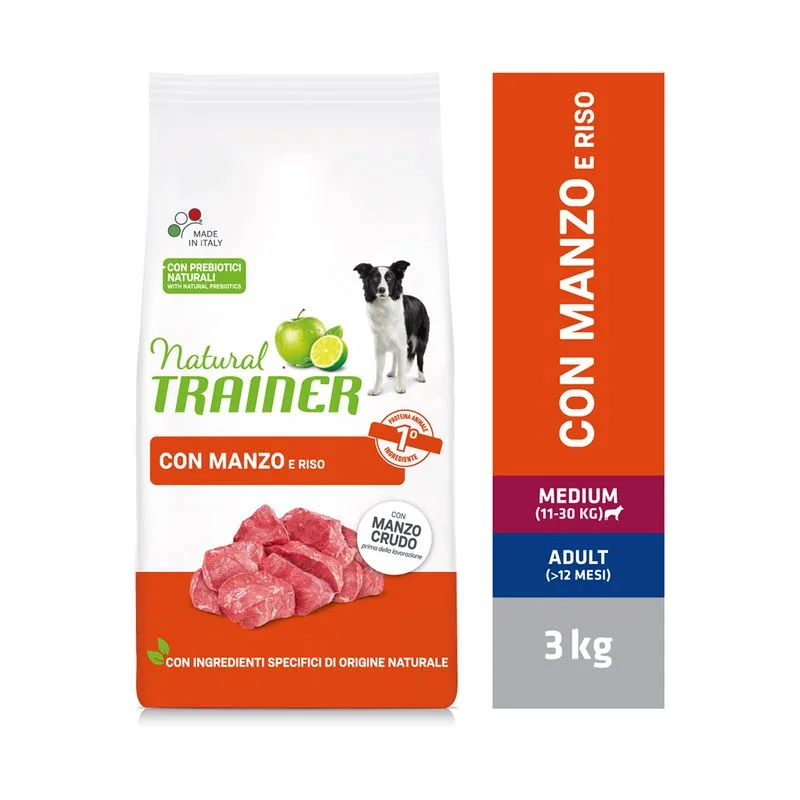Natural Trainer Medium, wołowina z ryżem i żeń-szeniem