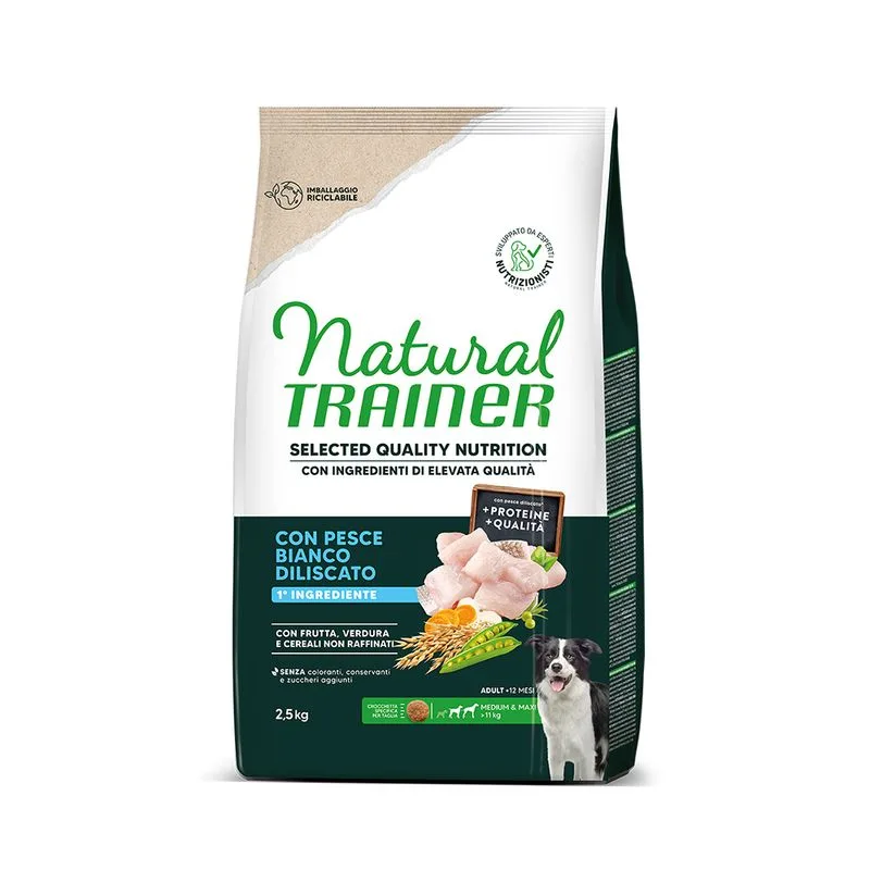 Natural Trainer Selected Quality Nutrition Adult Medium & Maxi Vit Fisk