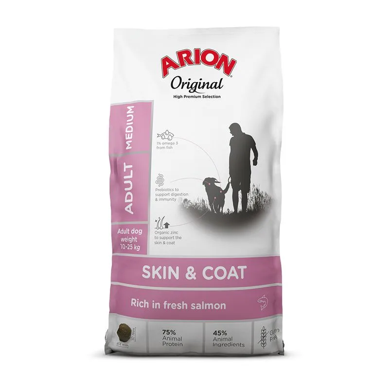 Krmivo Pro Psy Arion Original Skin & Coat Medium Breed losos