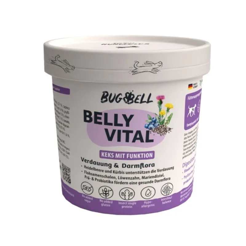 Hundgodis Tuggben BugBell BugKeks Belly Vital matsmältning & tarmflora