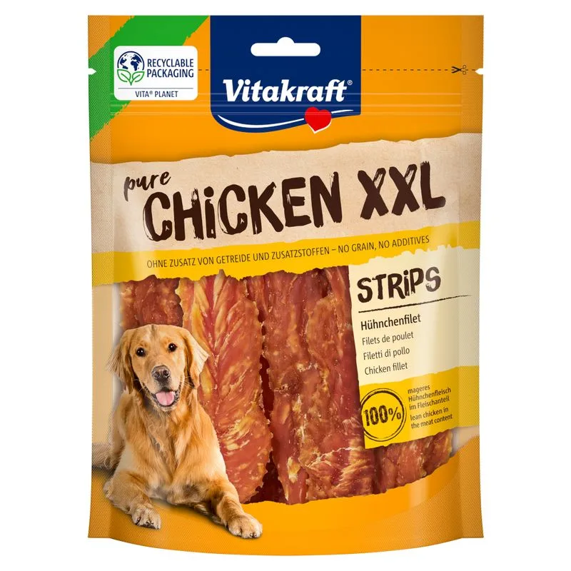 Hundgodis Tuggben Vitakraft Pure Chicken XXL Strips Kycklingfilé