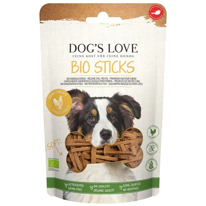 Krmivo Pro Psy Dog's Love bio tyčinky s bio kuřecím