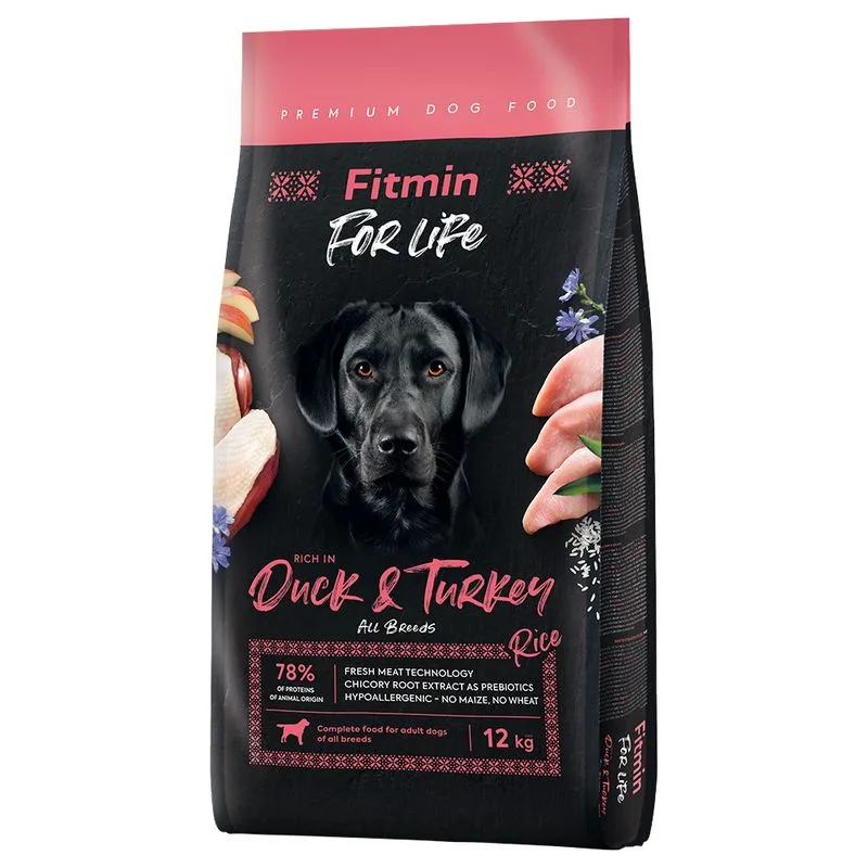 Krmivo Pro Psy Fitmin Dog For Life Duck & Turkey