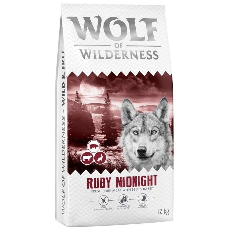 Wolf of Wilderness "Ruby Midnight" hovězí a králičí - bez obilovin