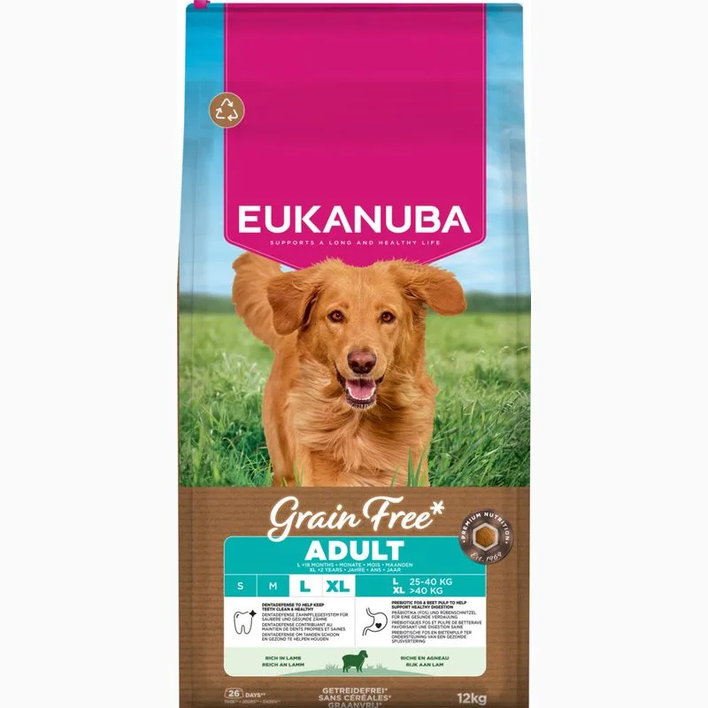 Eukanuba Grain Free Adult Large, jagnięcina