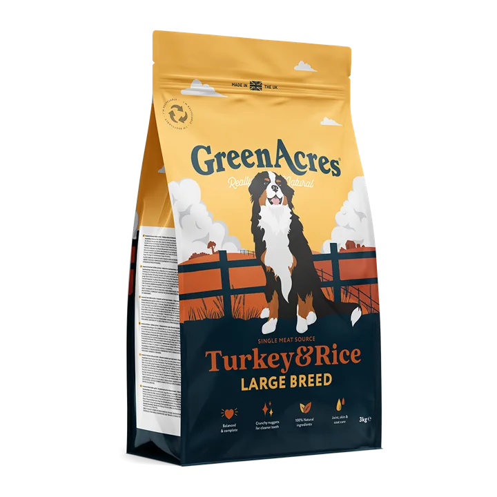 GreenAcres Turkey & Rice Large Breed Dry Dog Food