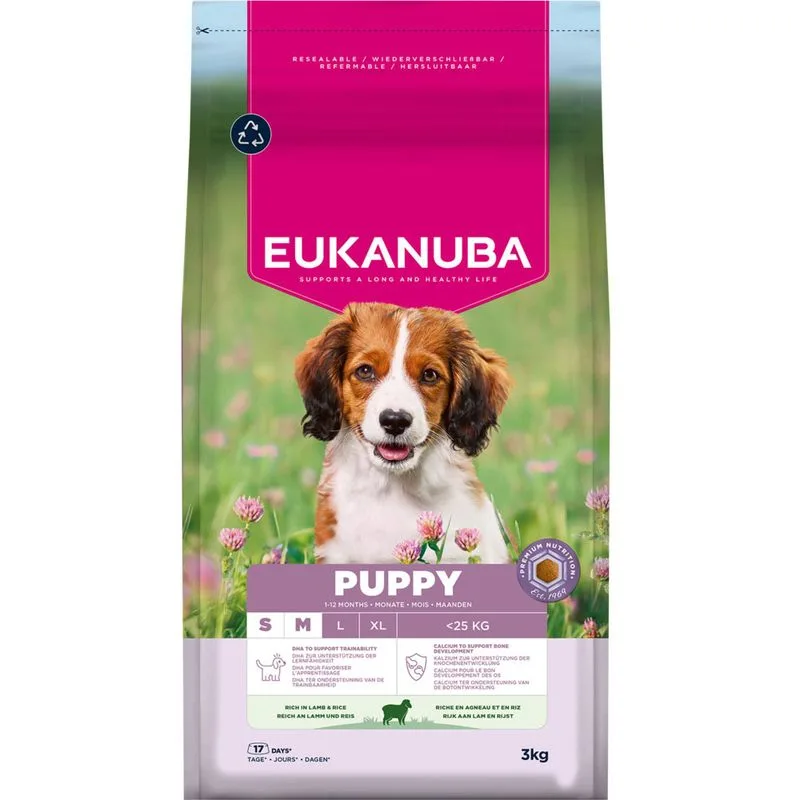 Eukanuba Premium Nutrition Puppy Small & Medium Breed jahňacie a ryža