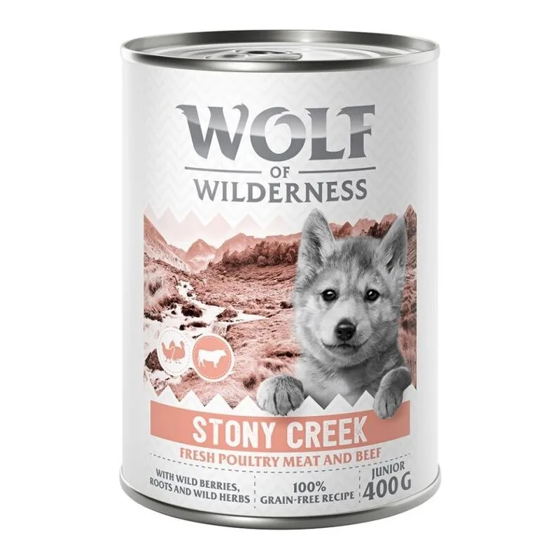 Wolf of Wilderness Junior "Expedition" Stony Creek - Fjäderfä & nötkött