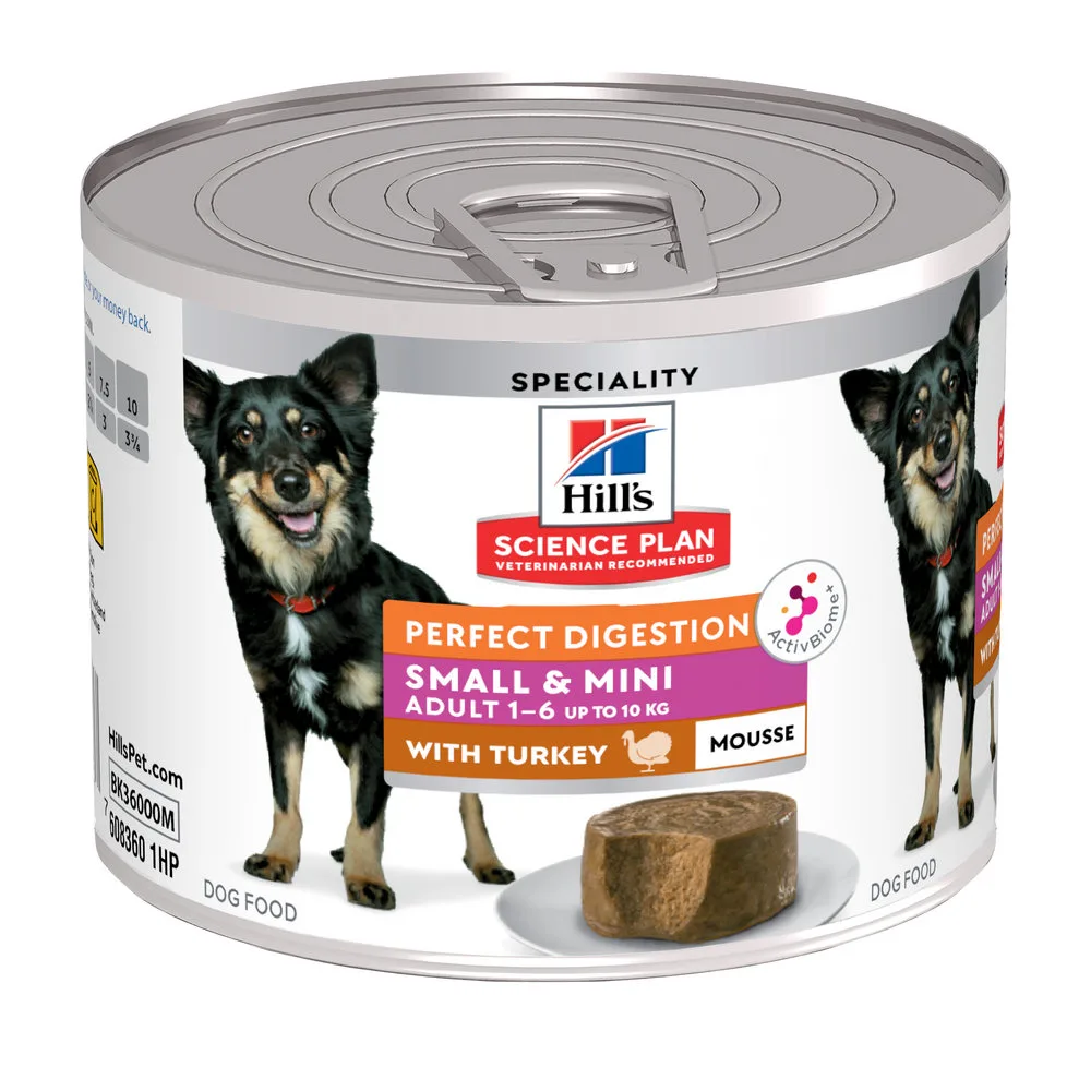 Hill's Science Plan Perfect Digestion Adult Small & Mini Mousse Turkey