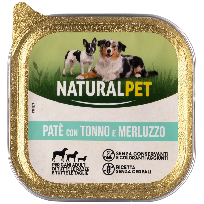 Naturalpet Dog Adult Paté con Tonno e merluzzo