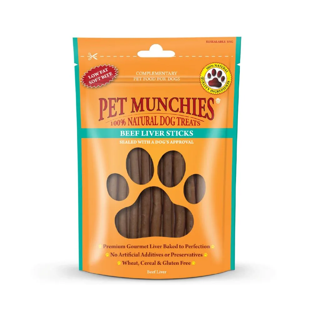 Pet Munchies Beef Liver Sticks Natural Dog Treats